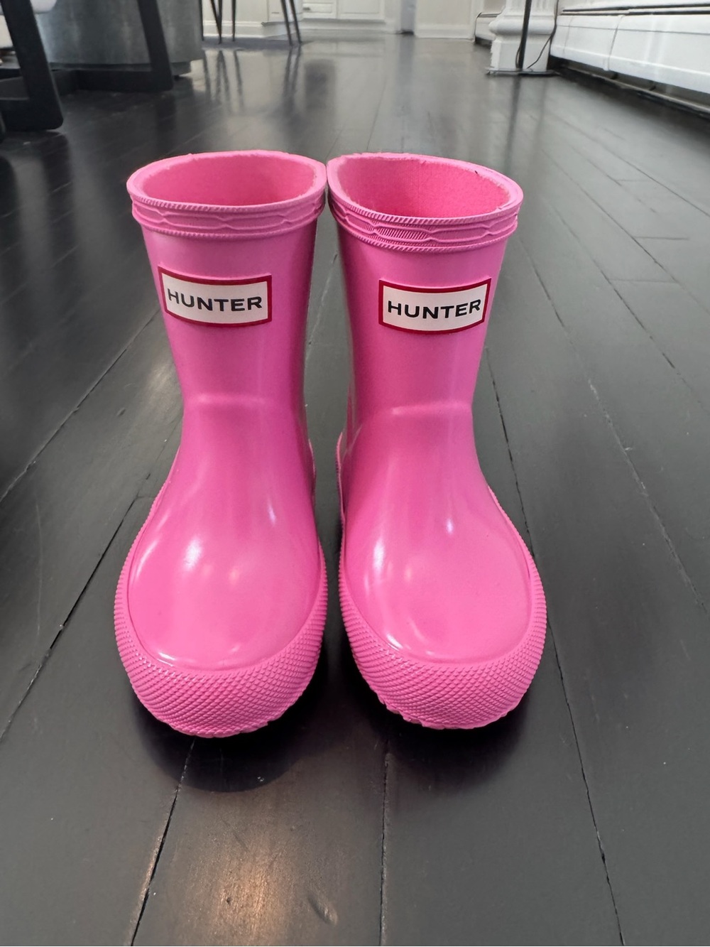 Hunter Kids Bright Pink Waterproof Rain Boots